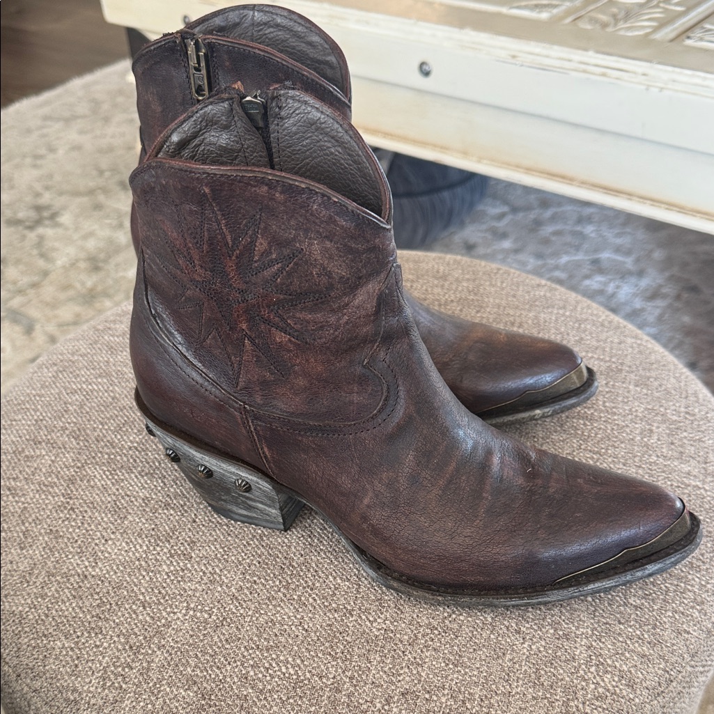 Old Gringo Brown Leather Western Boots Brand New